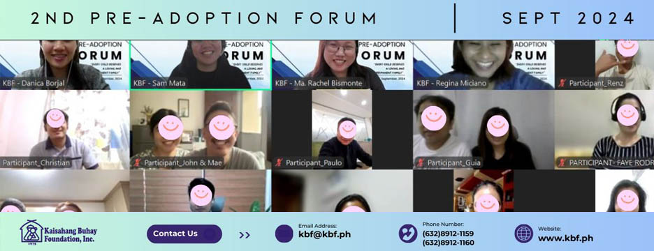 KBF’s 3rd Pre-Adoption Forum via Zoom 2024